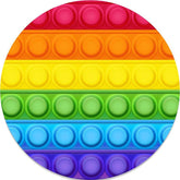 Lofaris Pop It Rainbow Colored Birthday Party Round Backdrops
